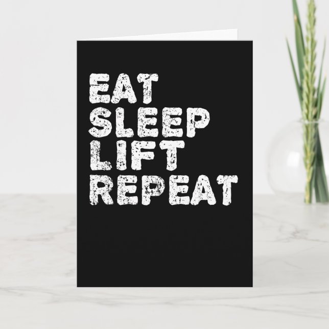 Fitness Gym Lyiting Quote Funny Gift Kort (Framsida)
