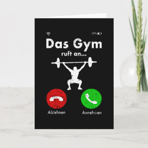 Fitness Gym Lyiting Quote Funny Gift Kort