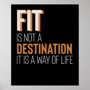 Fitness Gym Motivation passande är livsstil Poster