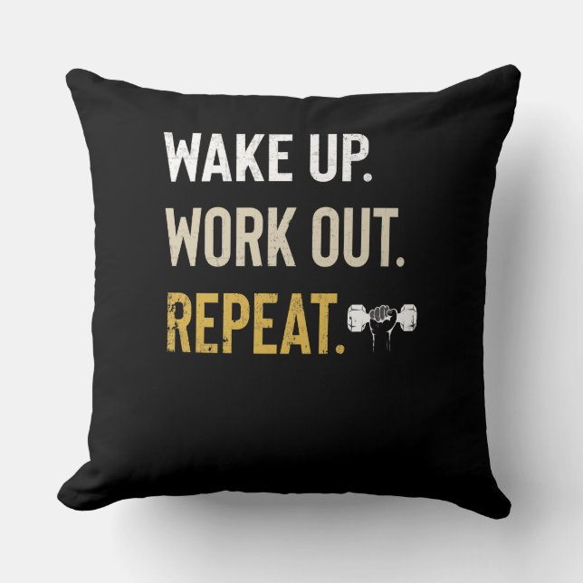 Fitness Gym Motivation väckte uppåtgång Kudde (Framsida)