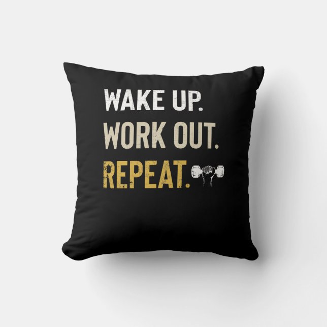 Fitness Gym Motivation väckte uppåtgång Kudde (Framsida)