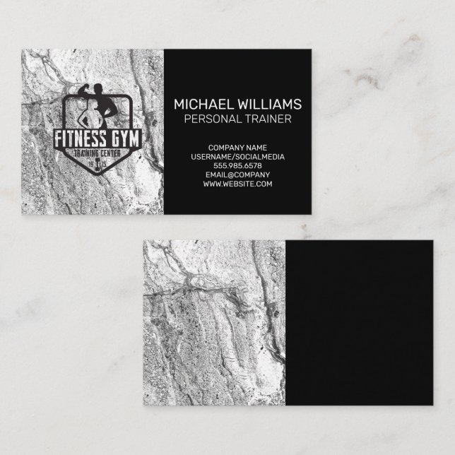 Fitness Gym | Personlig tränare Visitkort (Fram/baksida)