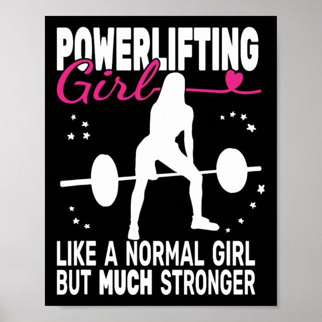 Fitness Gym Powerlifter Powerlyftande viktlyftande Poster (Framsidan)