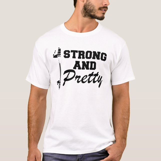 Fitness Gym - Strong och Söt T Shirt (Framsida)