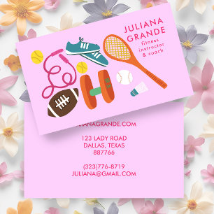 Fitness Gym Trainer Coach Sports ANPASSNINGSBAR Ch Visitkort