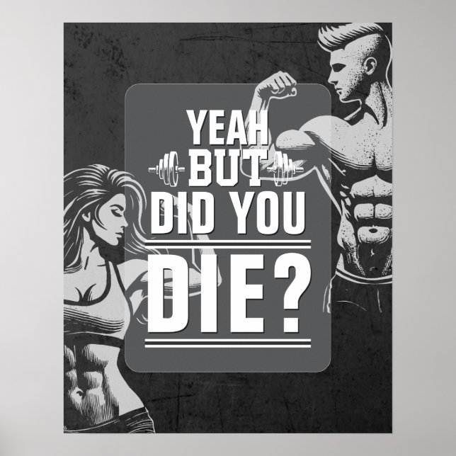 Fitness Gym Workout Bodybuilding Motivational Poster (Framsidan)