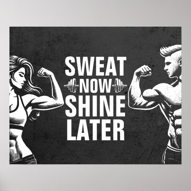Fitness Gym Workout Bodybuilding Motivational Poster (Framsidan)
