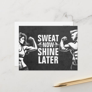 Fitness Gym Workout Bodybuilding Motivational Vykort