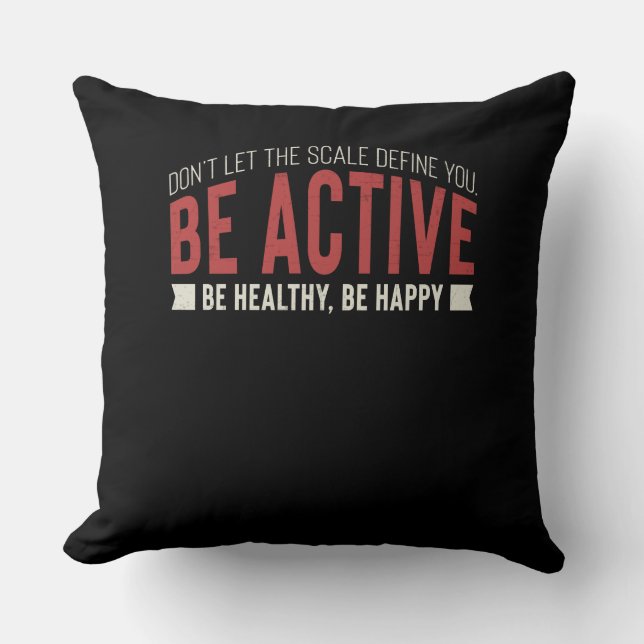 Fitness Gym Workout Motivation Kudde (Framsida)