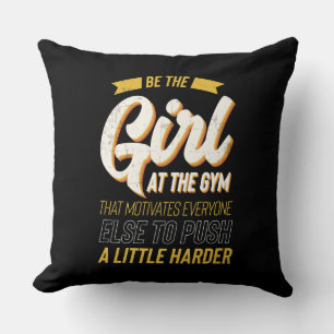Fitness Gym Workout Motivation Womens Kudde