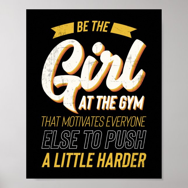 Fitness Gym Workout Motivation Womens Poster (Framsidan)