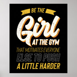 Fitness Gym Workout Motivation Womens Poster