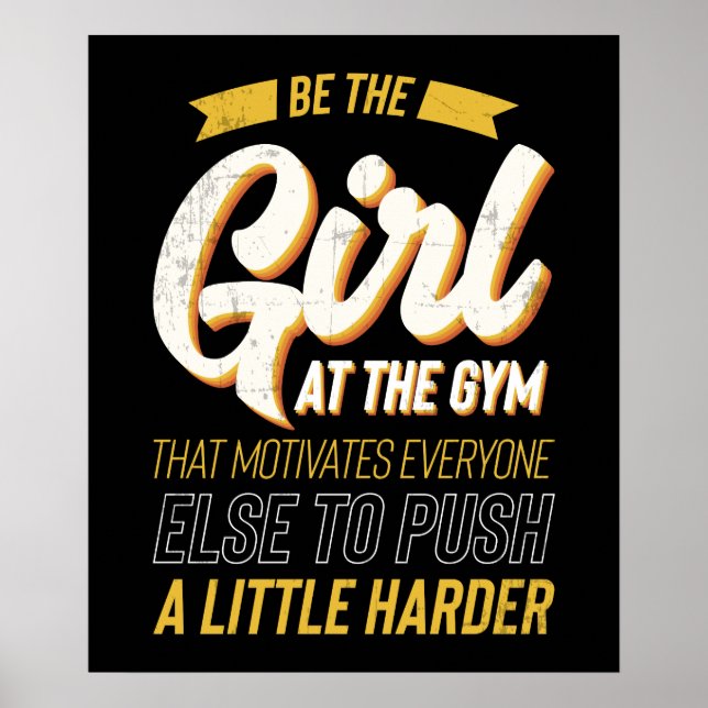 Fitness Gym Workout Motivation Womens Poster (Framsidan)