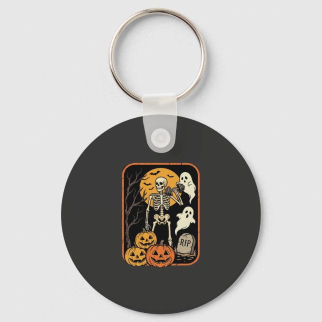 Fitness Halloween Skelett Spöktomat Tränings D Nyckelring (Framsida)