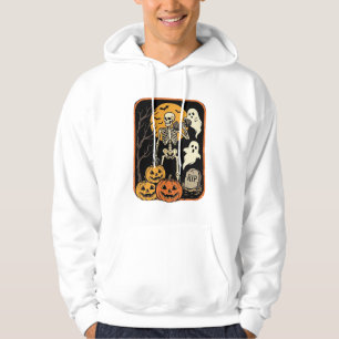 Fitness Halloween Skelett Spöktomat Träningsdesign Hoodie