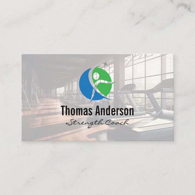 Fitness Hälsa Logo | Gym Visitkort (Framsida)