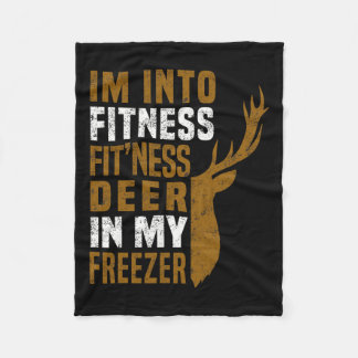 Fitness Hjort in My Freezer Funny Hjort Hunting Pa Fleecefilt