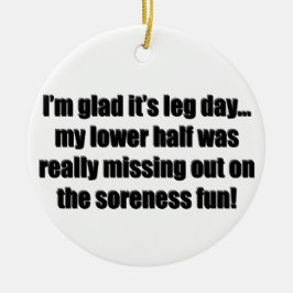 Fitness Humor Funny Workout Julgransprydnad Keramik
