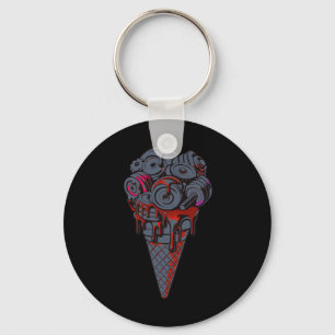Fitness Ice Cream Cone Dumbbell Humor Gym Älskare Nyckelring