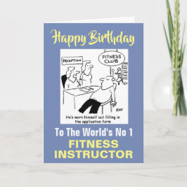 Fitness Instructor för Ord nummer 1 Kort