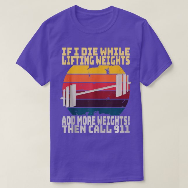 Fitness Instructor Gym Living Weights Retro Sol a T Shirt (Design framsida)