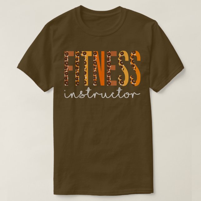 Fitness Instructor leopard Fall Autumn Lovers Than T Shirt (Design framsida)