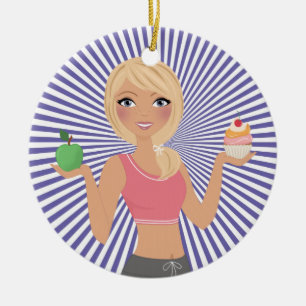 Fitness! Julgransprydnad Keramik