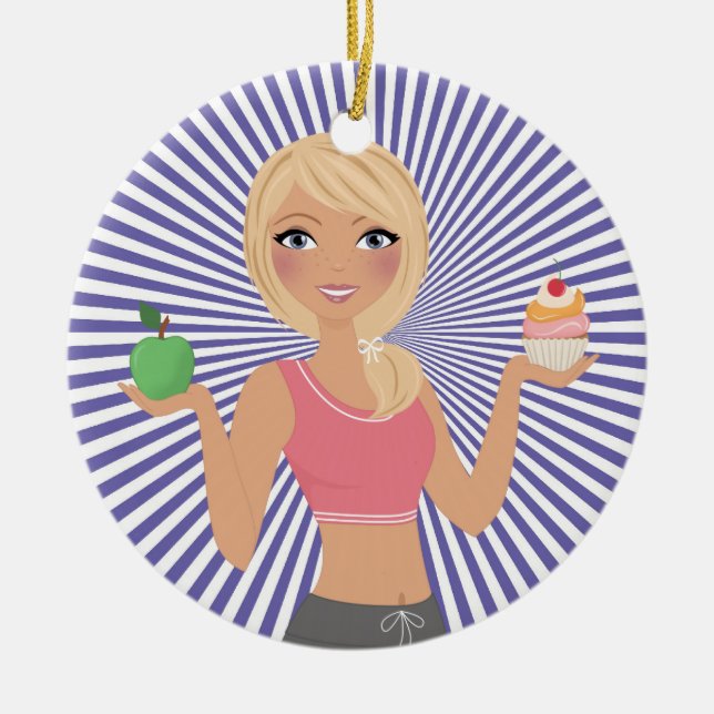 Fitness! Julgransprydnad Keramik (Framsidan)