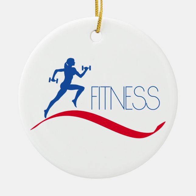 Fitness Julgransprydnad Keramik (Framsidan)
