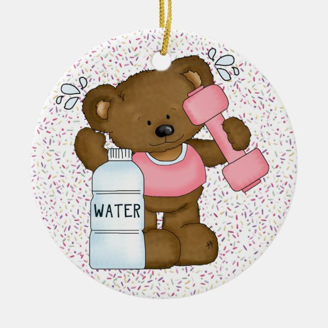 Fitness! Julgransprydnad Keramik (Framsidan)