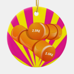 Fitness! Julgransprydnad Keramik