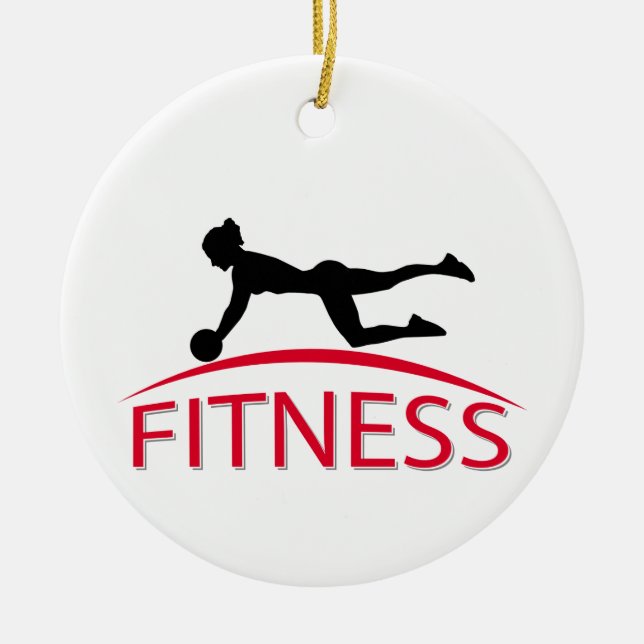 Fitness Julgransprydnad Keramik (Framsidan)
