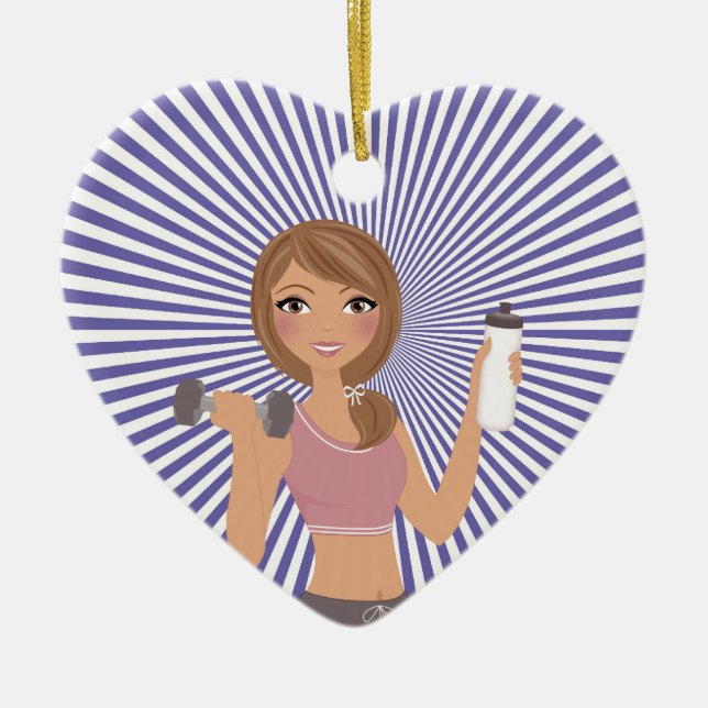 Fitness! Julgransprydnad Keramik (Framsidan)