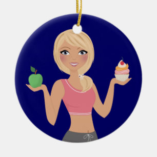 Fitness! Julgransprydnad Keramik