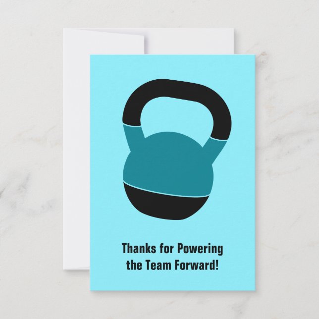 Fitness Kettlebell Portrait Referral Thank You  Anteckningskort (Framsida)