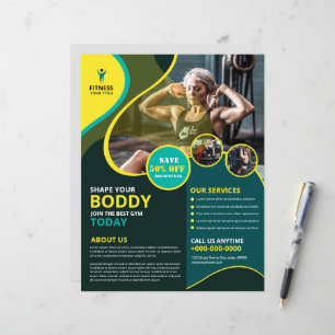 Fitness-Klubb/Gym Flyer-mall