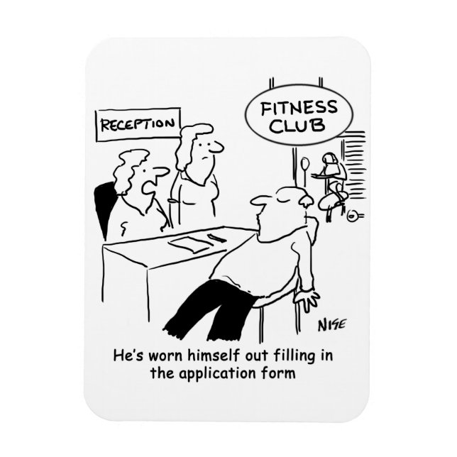 Fitness Klubb-medlemmen är utsliten Magnet (Vertikal)