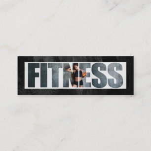Fitness Kvinna på gymmet Mini Visitkort