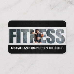 Fitness   Kvinna på gymmet Visitkort