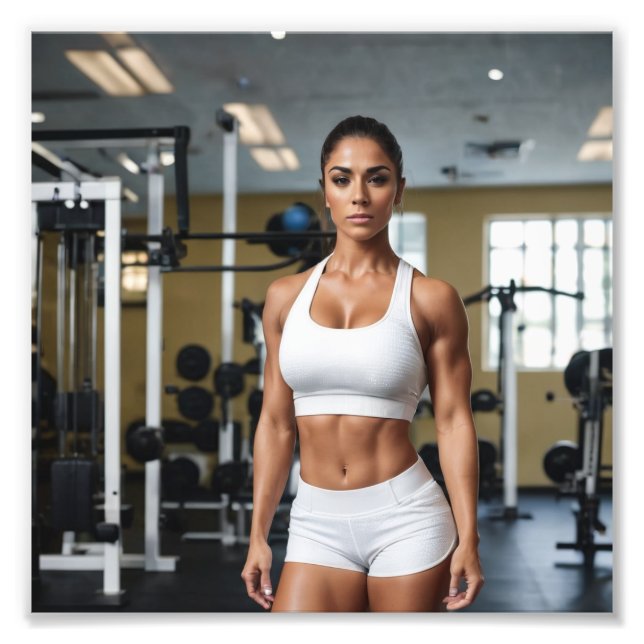 Fitness Latina Girl Fototryck (Framsidan)