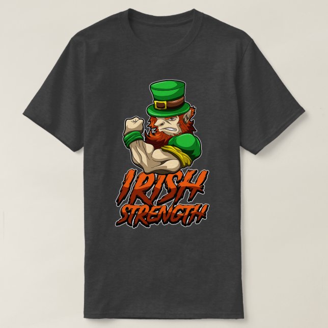 Fitness Leprechaun Irish Strenght Goblin Gym T Shirt (Design framsida)