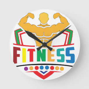 Fitness livsstil – Träna hårt Stanna stark Rund Klocka