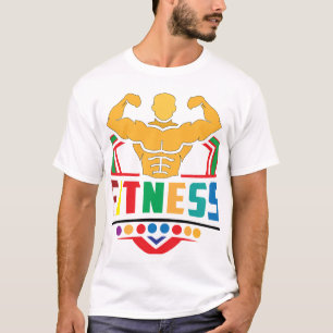 Fitness livsstil – Träna hårt Stanna stark T Shirt