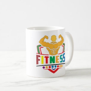Fitness livsstil – Träna hårt Var stark Kaffemugg