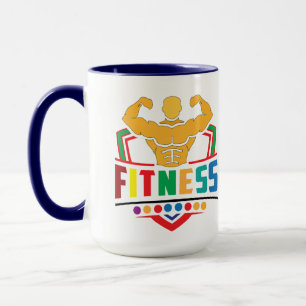 Fitness livsstil – Träna hårt Var stark Mugg