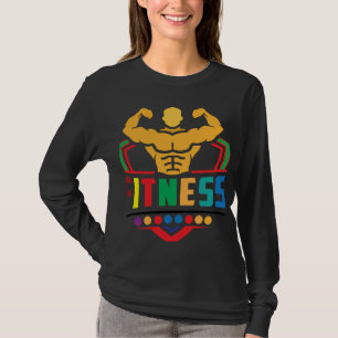 Fitness livsstil – Träna hårt Var stark T Shirt