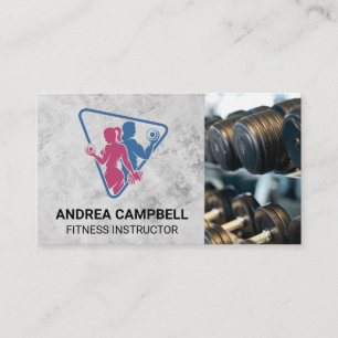 Fitness-Logotyp Gym Weights Visitkort