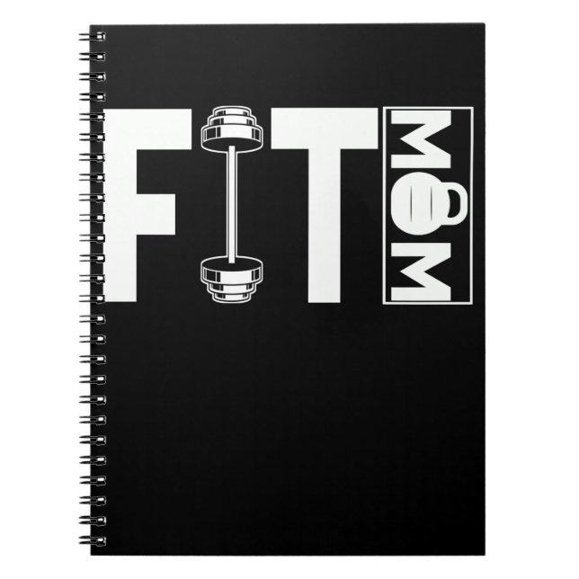 Fitness Mamma Gym Weightlift Mamma Anteckningsbok (Framsidan)