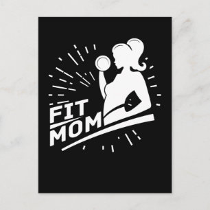 Fitness Mamma Weightlift Mor Gym Exercise Vykort