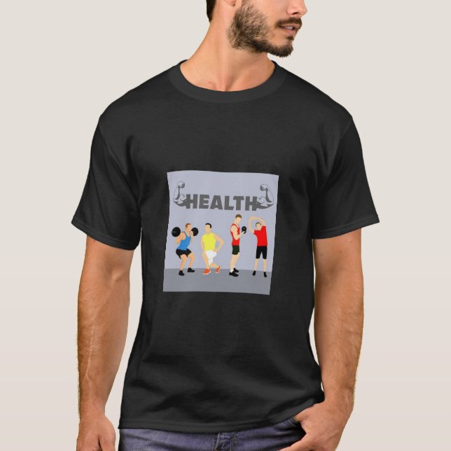 Fitness manar-shirt. Utformning framtill och text T Shirt (Framsida)